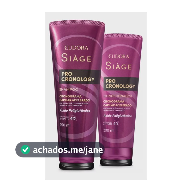 Combo Siàge Pro Cronology: Shampoo 250ml + Condicionador 200