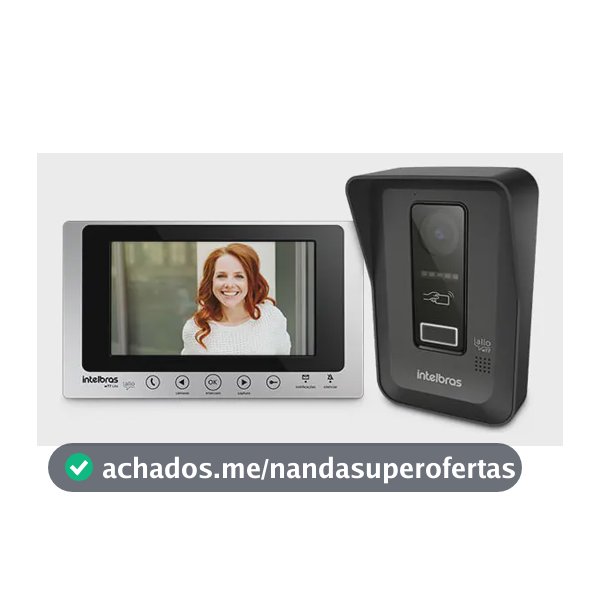 Porteiro Eletrônico Intelbras Allo Wt7 Lite Preto