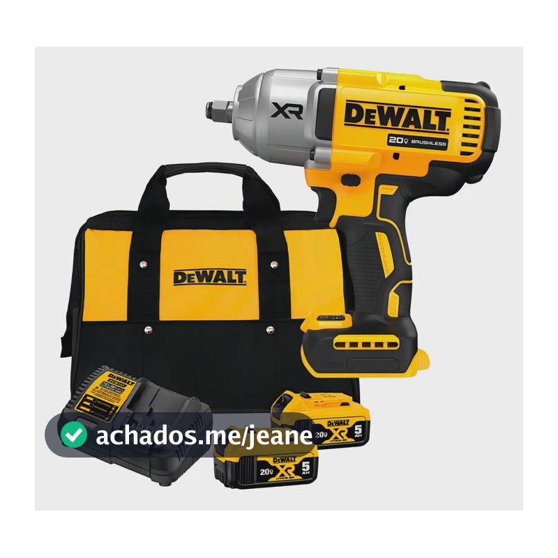 Chave De Impacto 2 Baterias 20v 5ah Dewalt Dcf900 Bivolt