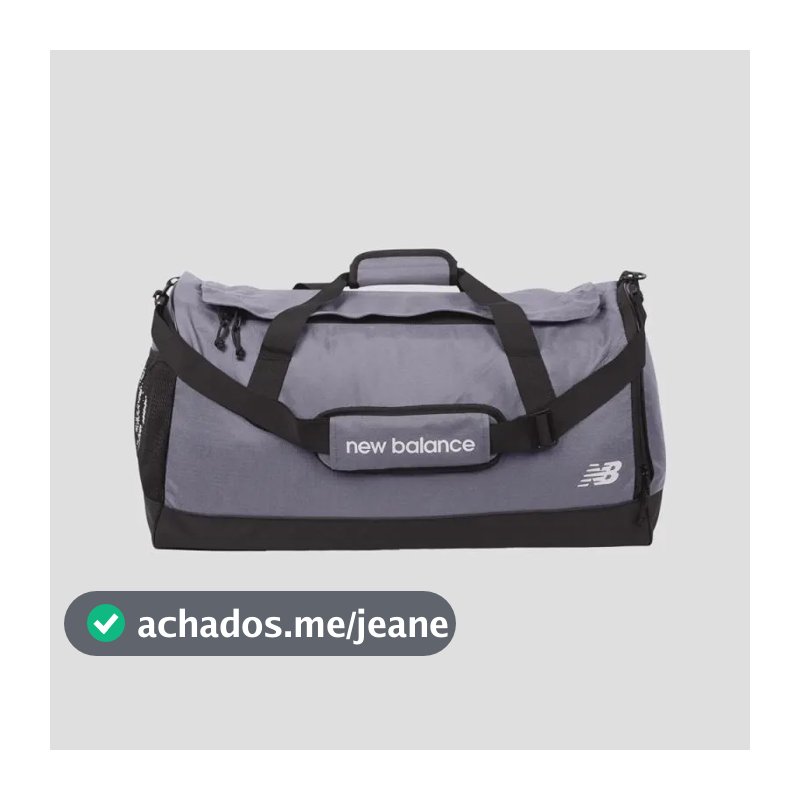 Mala Duffel 2.0 Athletics New Balance Cinza Metal Liso
