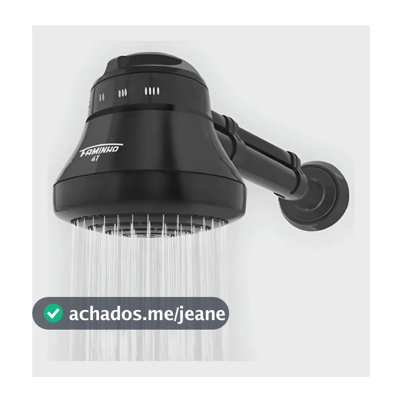 Chuveiro Com Cano Preto 6800W Faminho FAME