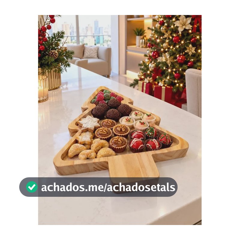 Petisqueira Árvore De Natal Para Frios Aperitivos Mesa Posta Cor Madeira Pinus Clara