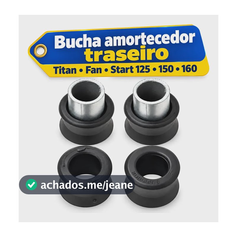 Bucha Amortecedor Traseiro Kit 6 Peças Titan Fan 150 125 160