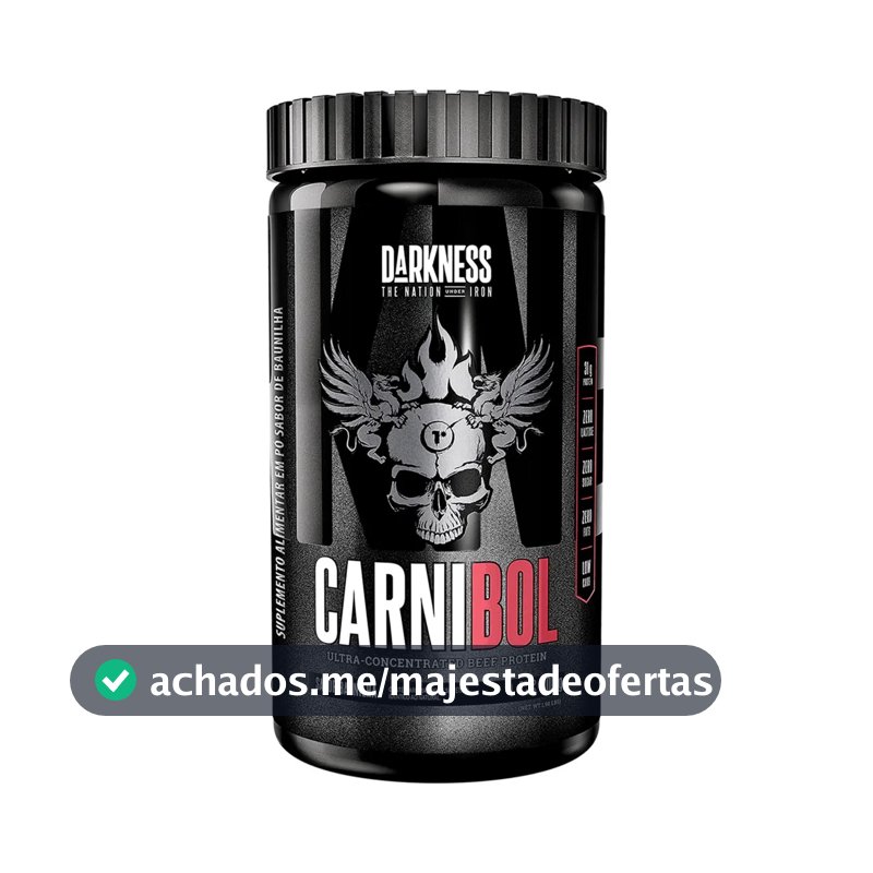 Proteína Darkness Carnibol Beef em pó Sabor Baunilha 900g