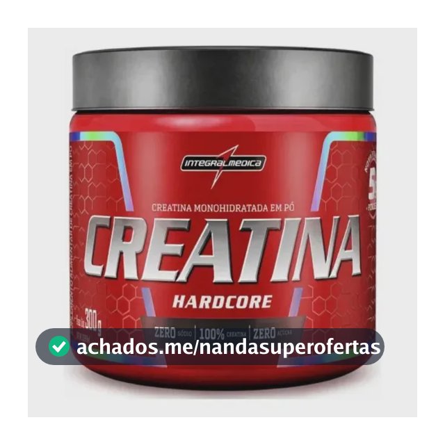 Creatina Integralmédica Hardcore Pote 300g Sem Sabor
