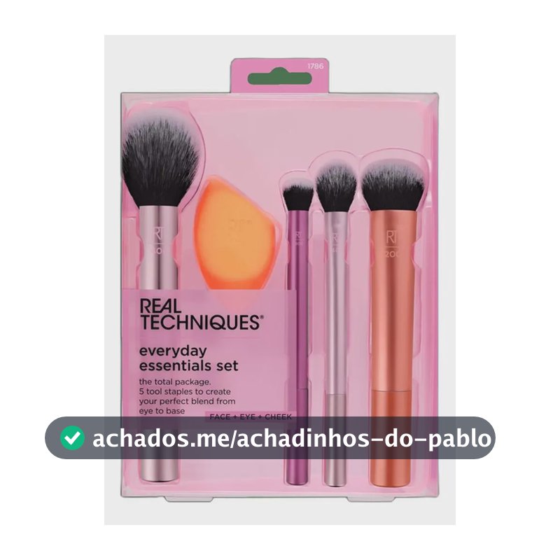 Kit Real Techniques Everyday Essentials (5 Produtos) Blz Única