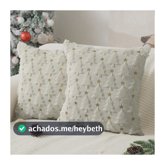 Capa De Travesseiro Natal Árvores Decoração Natalina Milk Coffee Big Star Tree