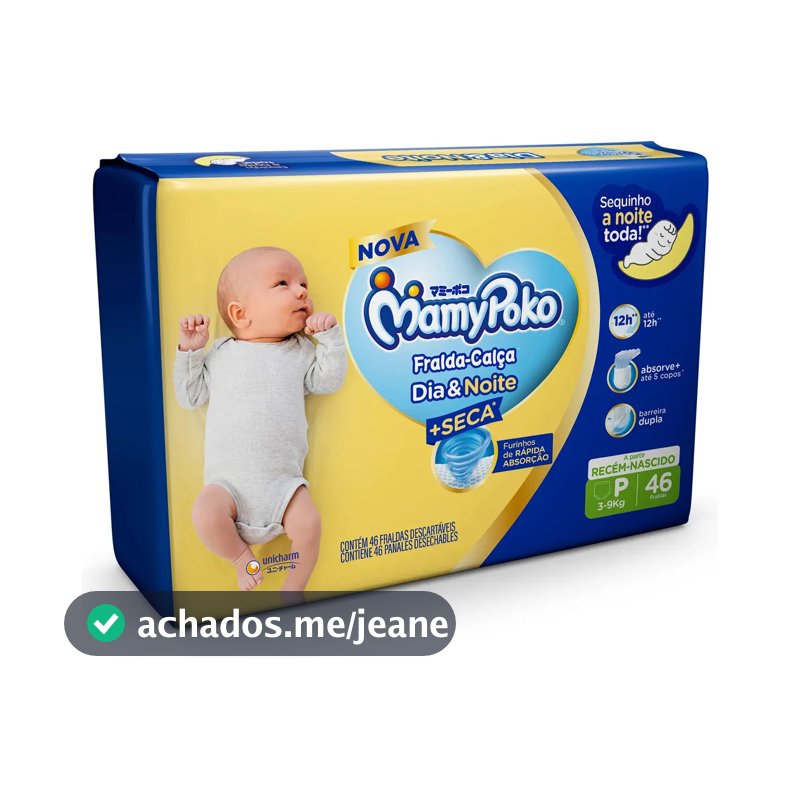 Fraldas MamyPoko Día y Noche Pantalón P