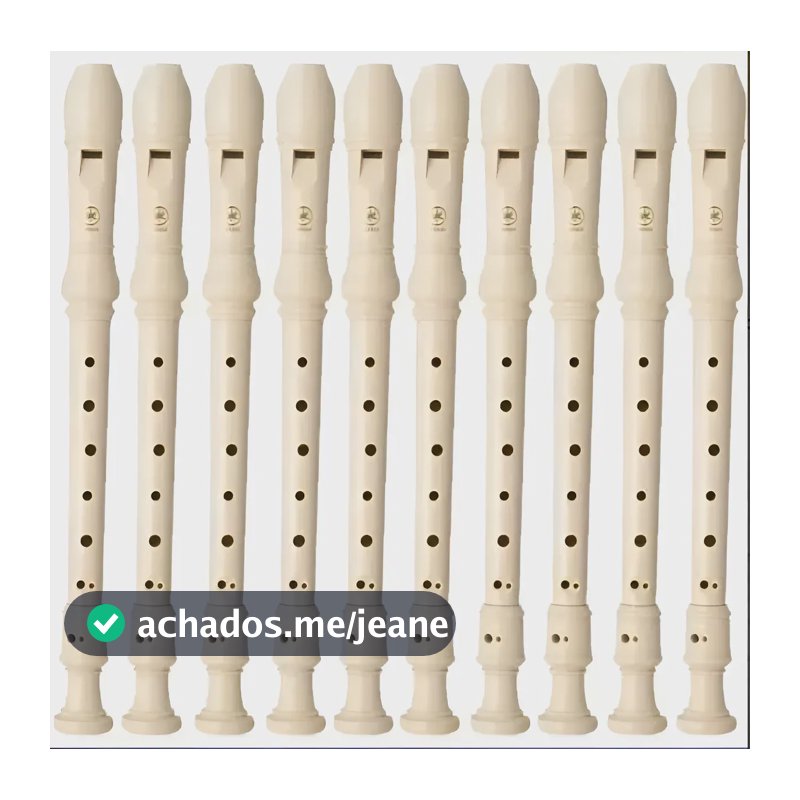 Flauta Yamaha Doce Soprano Germanica Yrs 23 G Kit 10 Flautas Bege