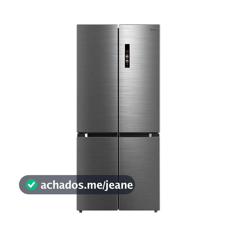 Geladeira Frost Free 4p 474l Inverter Smart Cor Inox Midea Cor Prateado