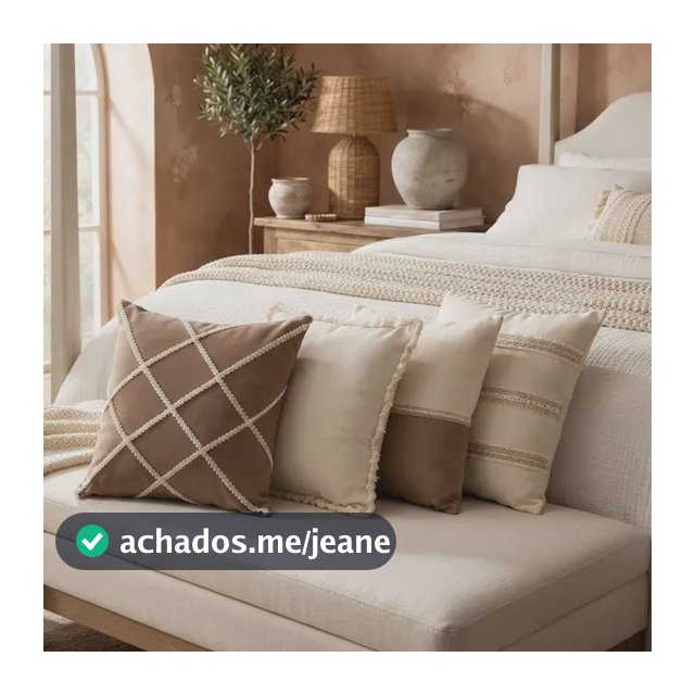 Kit 4 Capas Almofada Luxo Linho Estilo Boho Chic Exclusivo