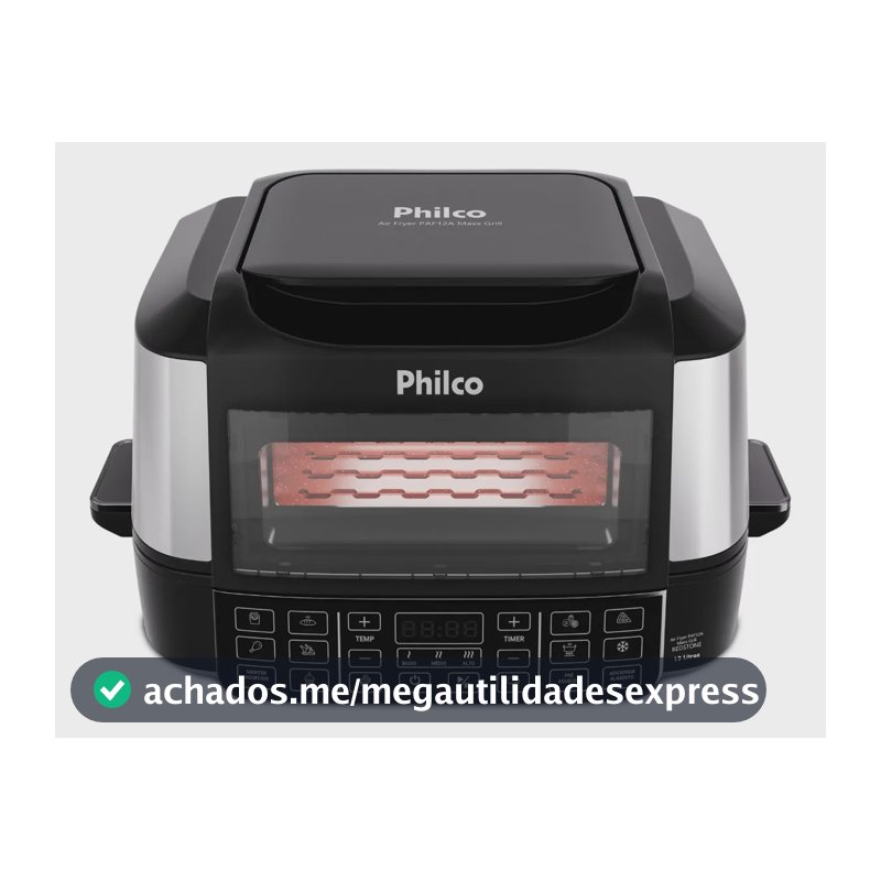 Fritadeira Air Fryer Philco Paf12a Preto Com Acabamento Em Inox