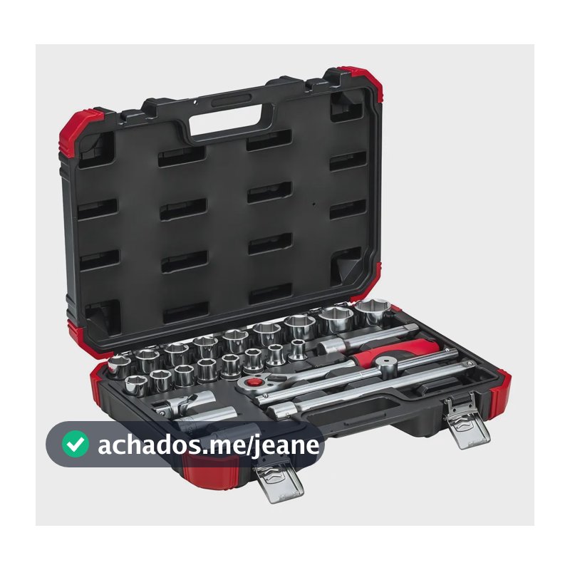 Jogo De Soquetes Sextavado 1/2 24 Peças Gedore Red