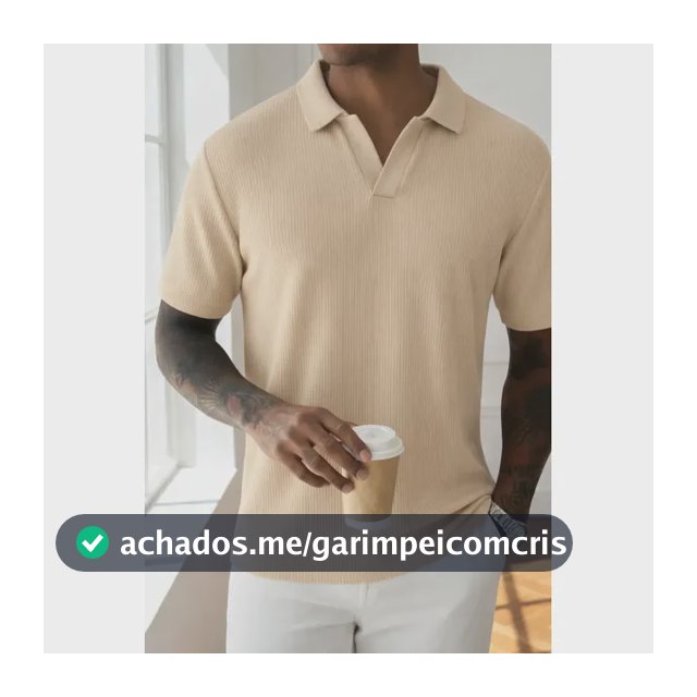 Camiseta Gola Polo Masculina Texturizada Premium Plus Clout Off-white M