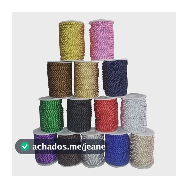 Cordão São Francisco 6mm - Rolo Com 10 Metros Diversas Cores