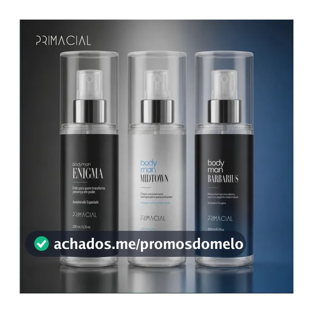 Kit Body Splash Masculino Barbarius + Enigma + Midtown 200ml