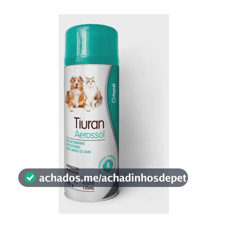 Tiuran Aerosol 125ml Contra Sarna Fungo Cães E Gatos Duprat