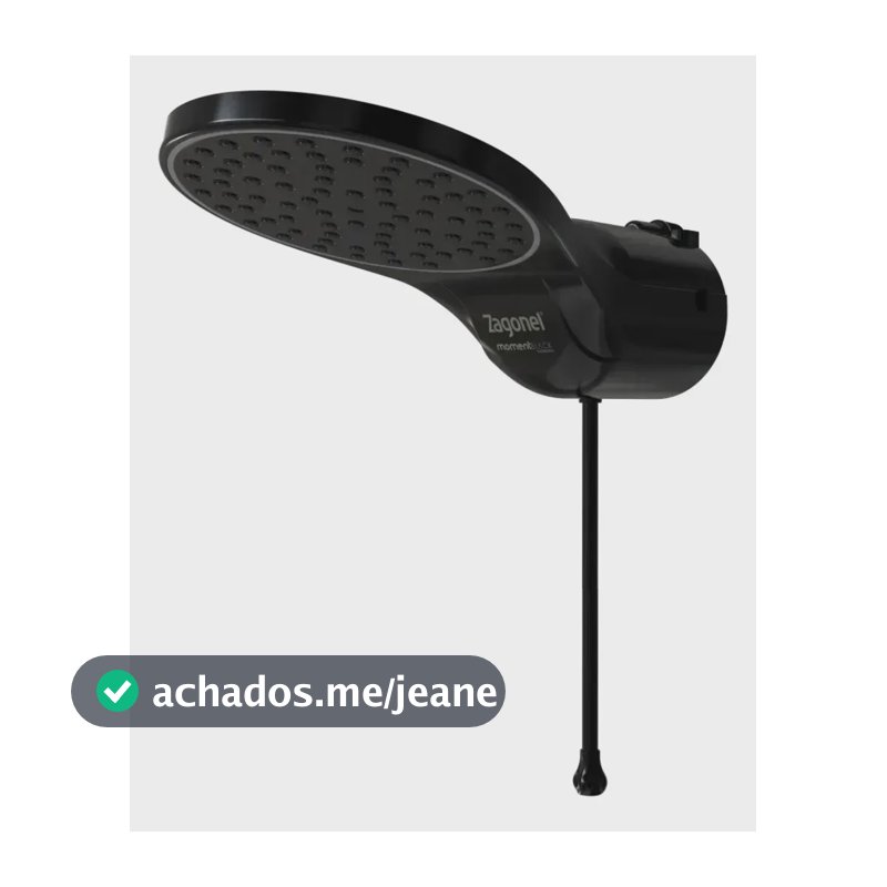 Chuveiro Ducha Moment Eletrônica Preto - Zagonel Potência 5500W