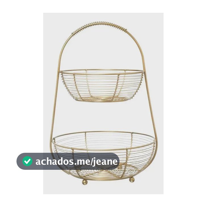 Fruteira Home Style Aurum Doble Dourado