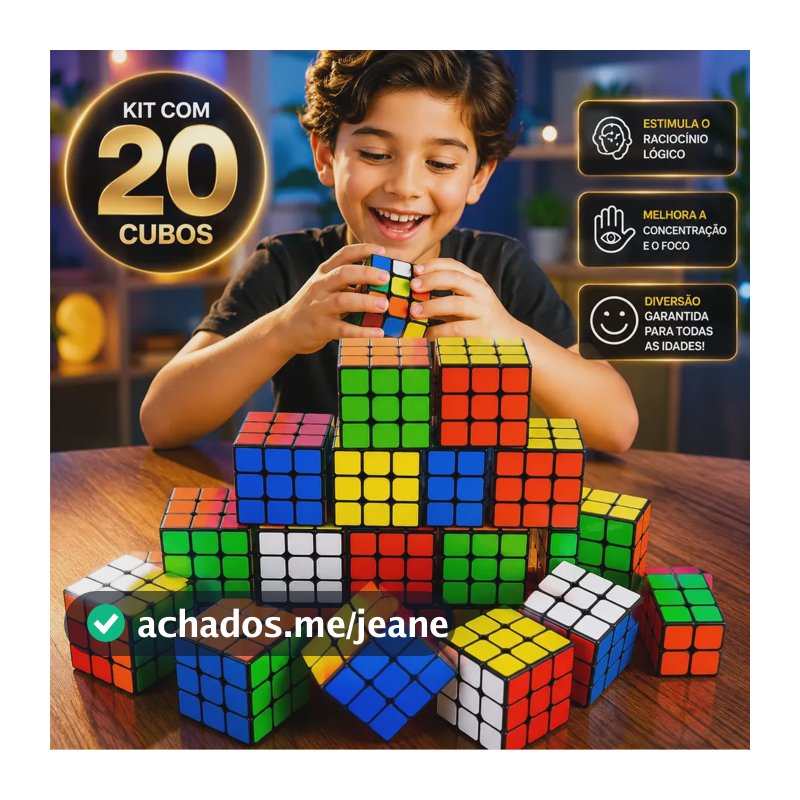 Kit 20 Cubo Magico Lembrancinha Brindes Atacado Aniversario Colorido