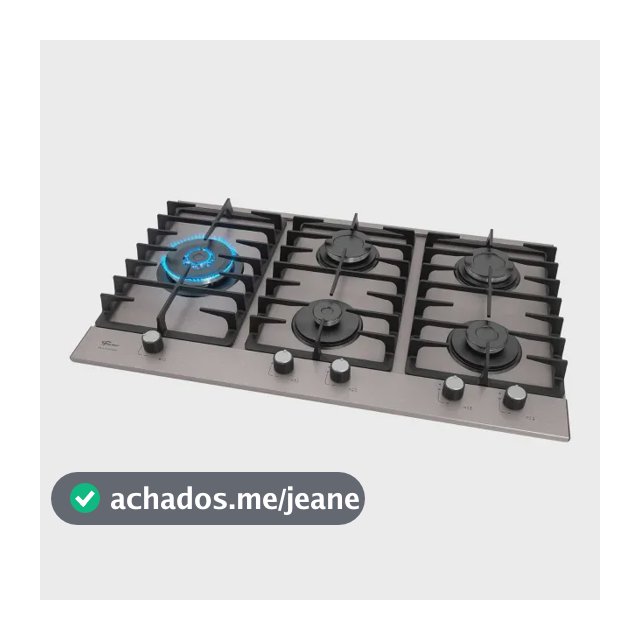Cooktop A Gás Fischer Platinium Prime, 5 Bocas Bivolt Prateado 127/220v