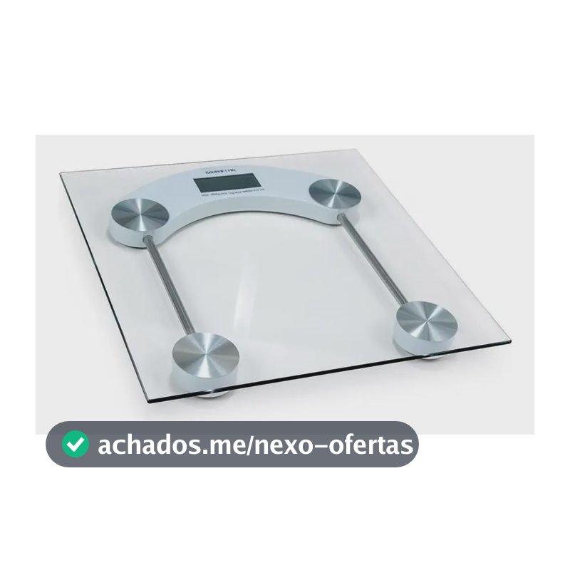 Balança digital corporal vidro temperado banheiro academia cor transparente Original Line