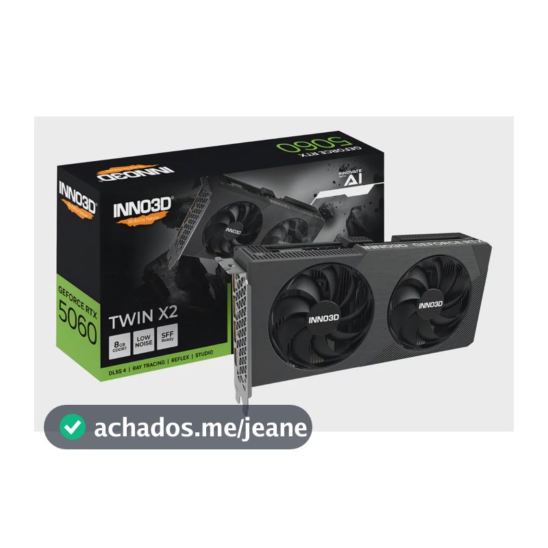Placa de Vídeo INNO3D GeForce RTX 5060 Twin X2 8GB GDDR7 128-bit
