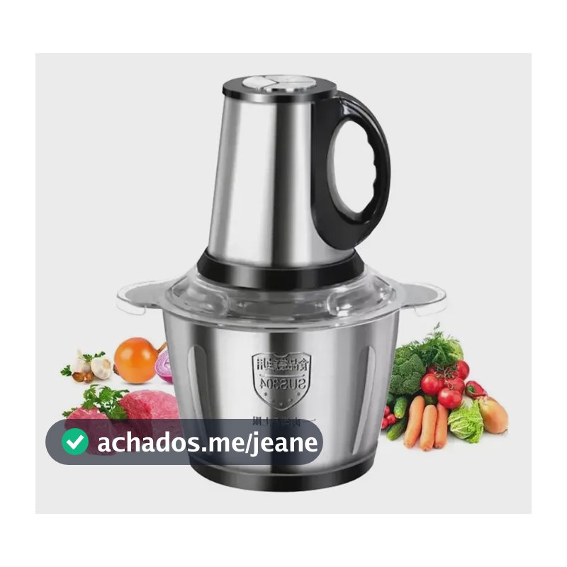 Processador 3l Potente | Moedor De Carne E Picador De Legumes E Temperos | Copo Inox |