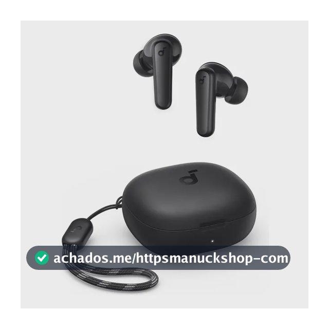 Fone De Ouvido Soundcore by Anker P20i Graves Poderosos e Impactantes Bluetooth 5.3 30H de Reprodução Resistência à Água 2 Mics IA para Chamadas Claras Personalização de Som via App Cor Preto
