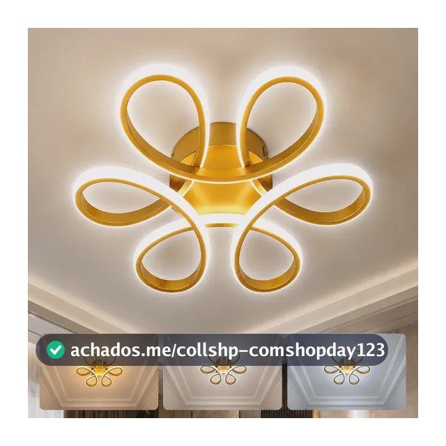 Luminária Led Moderna De Seis Folhas Para Teto Quarto Bivolt