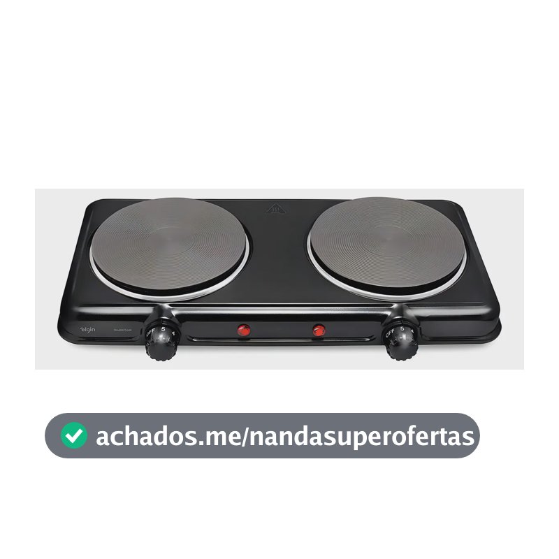 Fogão Elétrico Portátil 2 Bocas 2000w Fg02 Elgin 127v