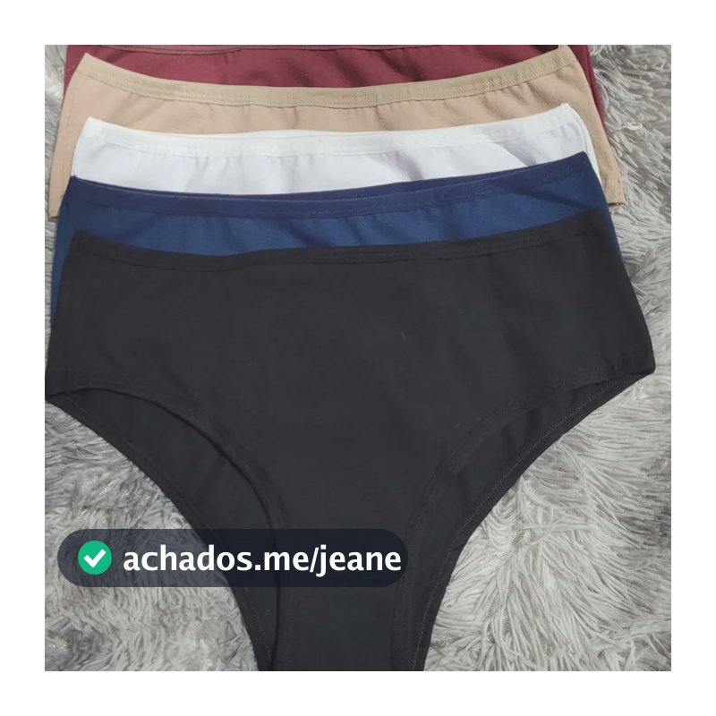 Kit 5 Calcinhas Tanga De Algodão Calçola Plus Tangão M Ao 60 Multicolorido 52
