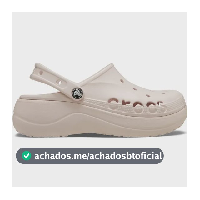 Sandália Crocs Baya Plataform Clog Barely Pink