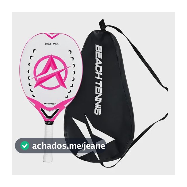 Raquete Beach Tennis Juvenil 2026  Leve  295g + Carbono 3k Rosa 2027