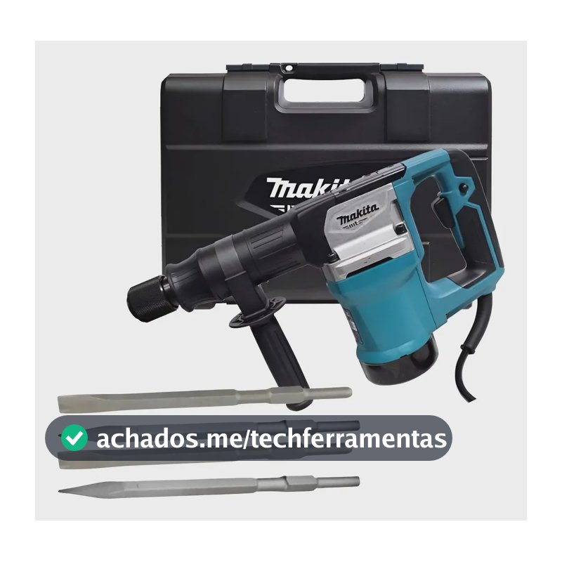 Martelete Demolidor 5,4kg Makita M8600b 2 Ponteiros 2 Talhad Azul-turquesa