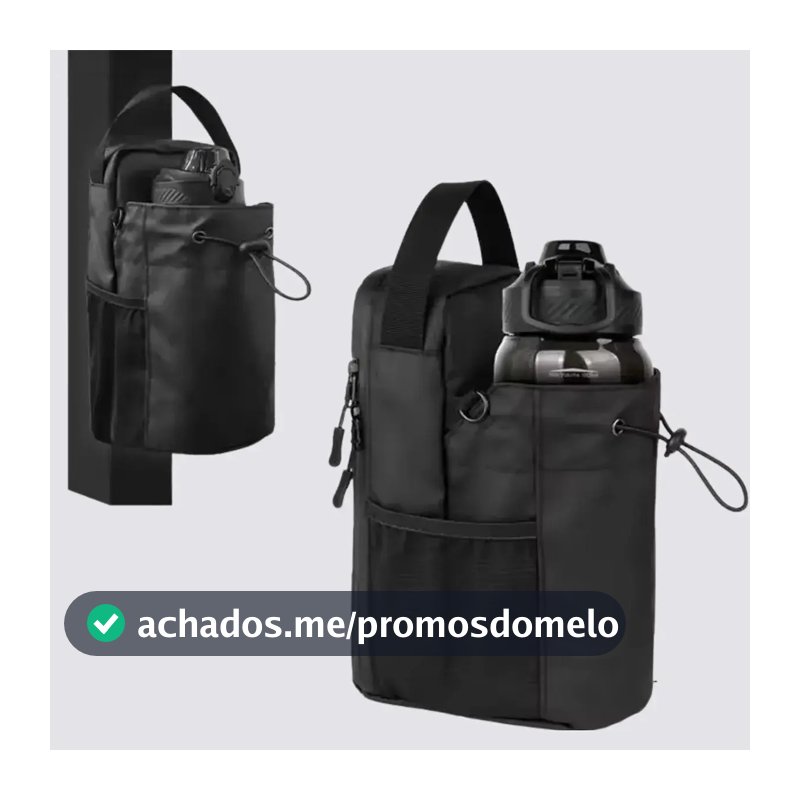 Bag Magnética Para Garrafas Bolsa De Academia Cor Preta Liso