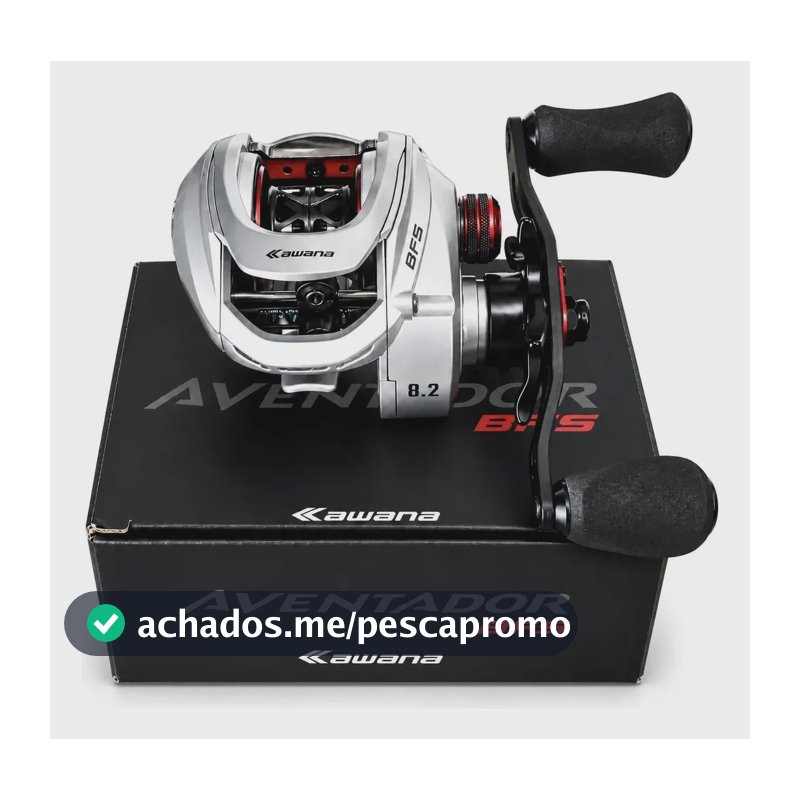 Carretilha Kawana Aventador Bfs Rolamentos Cerâmico Esquerda Prateado Esquerdo