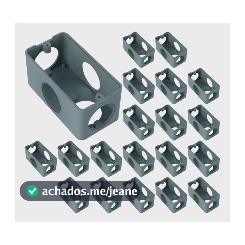 Conjunto 20un Caixa Condulete Pvc Anti-chamas 4x2 Sobrepor