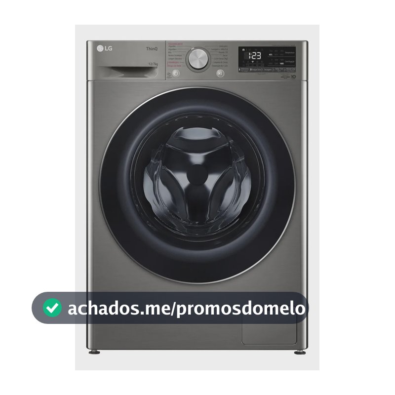 Lava e Seca Smart LG VC4 12kg Platinum 127V com Inteligência Artificial AIDD - CV5012PC4