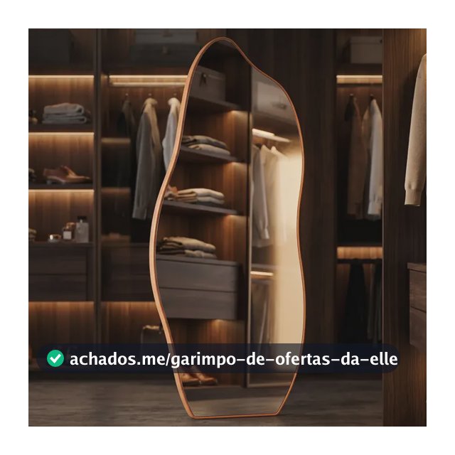 Espelho Decorativo Grande Corpo Inteiro Moldura Couro 170x70