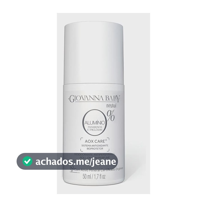 Desodorante Roll-on 0% Alumínio Neutral 50ml Neutral