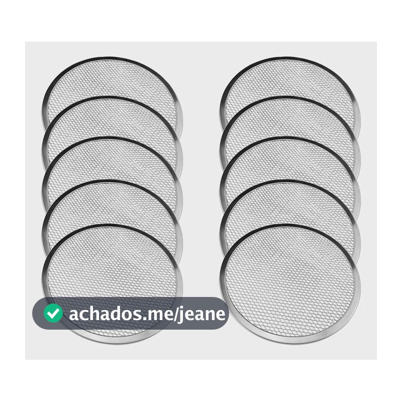 Kit 10 Telas Pizza 35cm Alumínio Resistente Migos Apta Lava-Louças