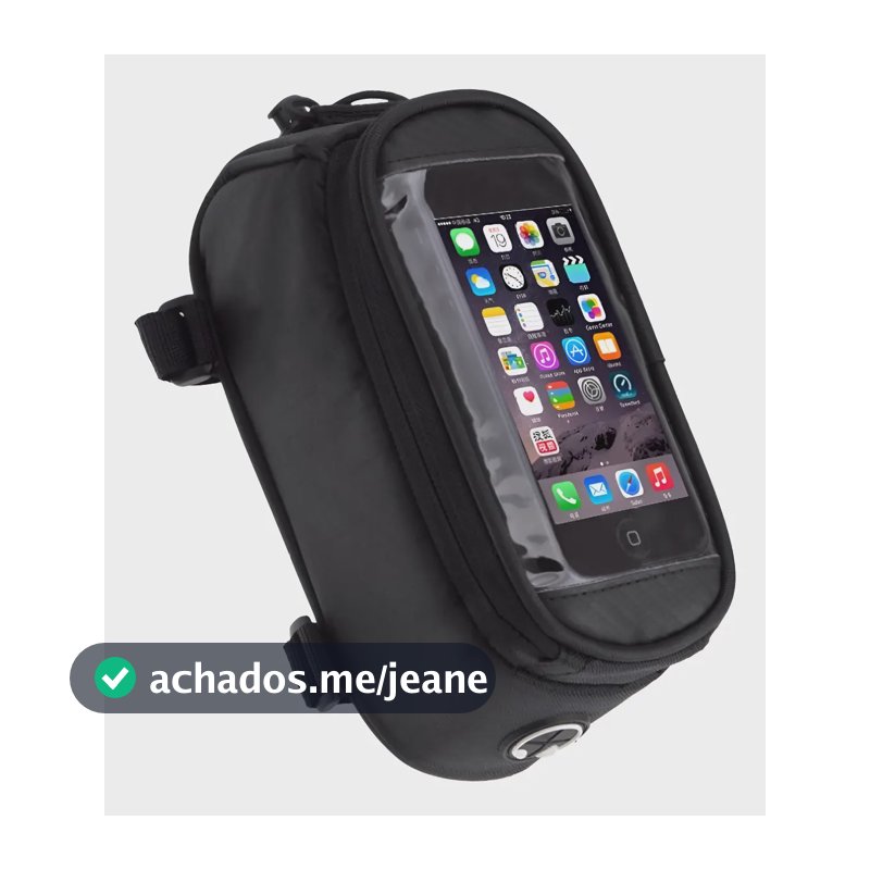 Bolsa Case Porta Celular Suporte Quadro Bicicleta Phone 1,7l Preto