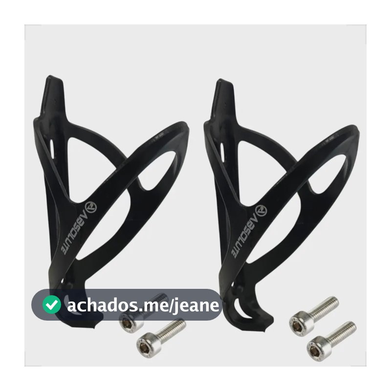 Kit 2 Suportes Garrafa Caramanhola Bicicleta Absolute Nylon Preto