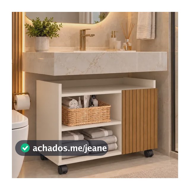 Organizador Armário Armarinho Para Banheiro Lavabo Rodinhas