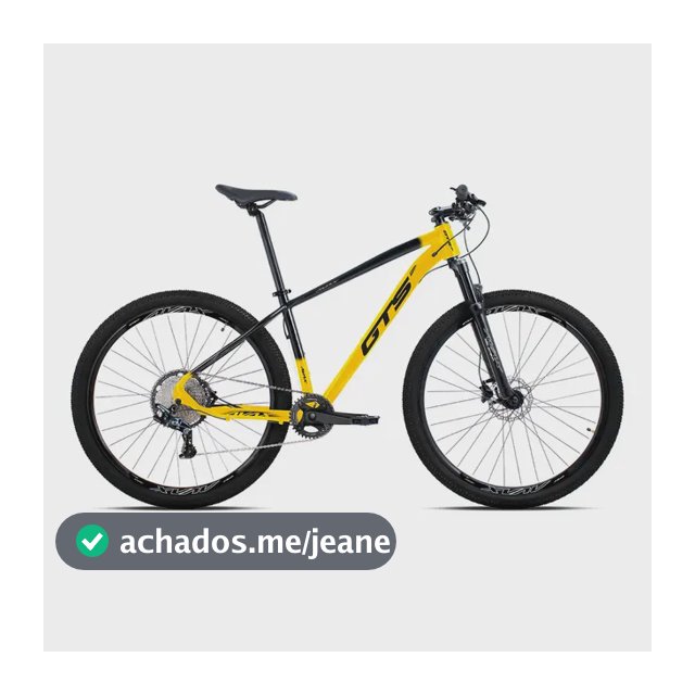 Bicicleta Aro 29 Gts Feel Avax 12v Freio A Disco Hidráulico Cor Preto/amarelo Tamanho Do Quadro 17