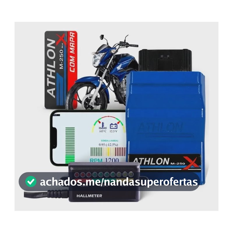 Módulo Athlon M250x Central De Injeção Com Mapa E Hallmeter