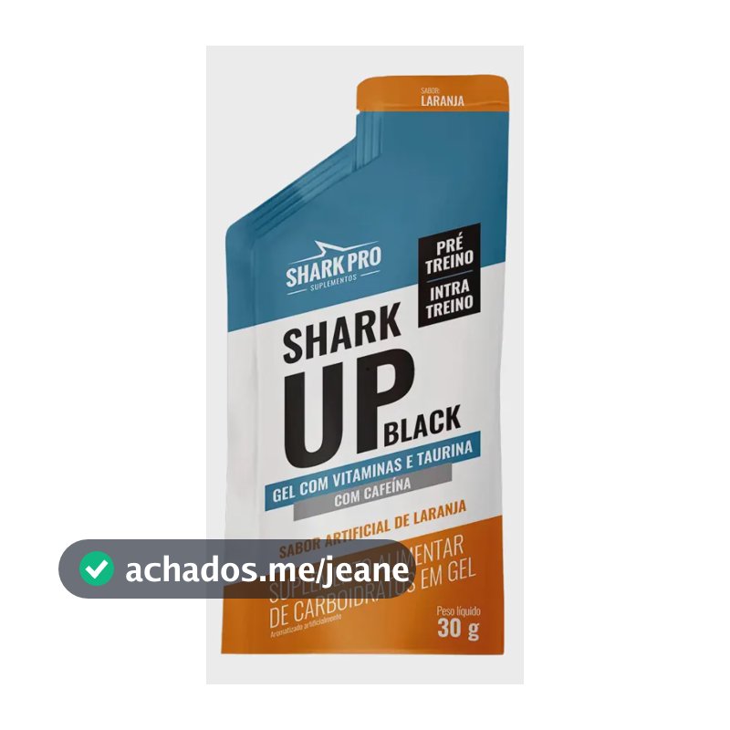 Pré-Treino Shark Up Black Laranja em Gel para Energia