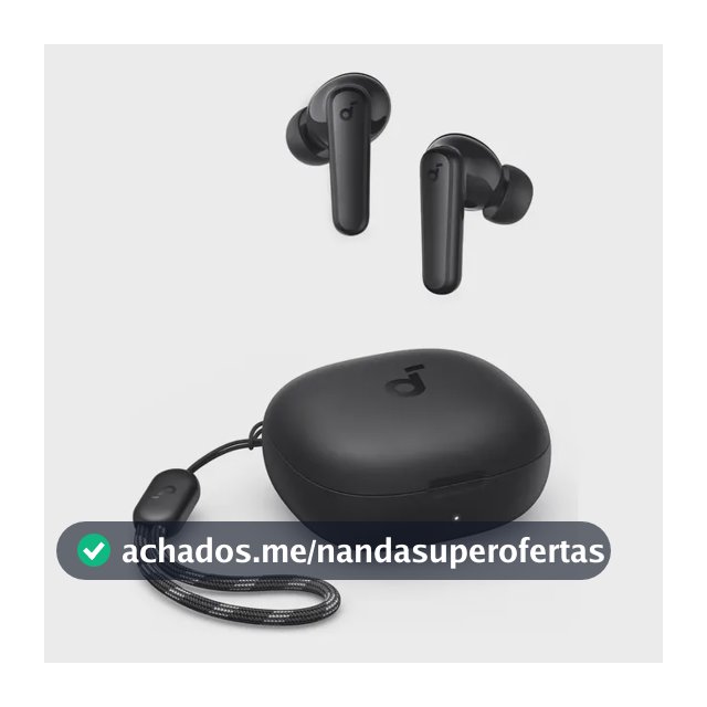 Fone De Ouvido Soundcore by Anker P20i Graves Poderosos e Impactantes Bluetooth 5.3 30H de Reprodução Resistência à Água 2 Mics IA para Chamadas Claras Personalização de Som via App Cor Preto