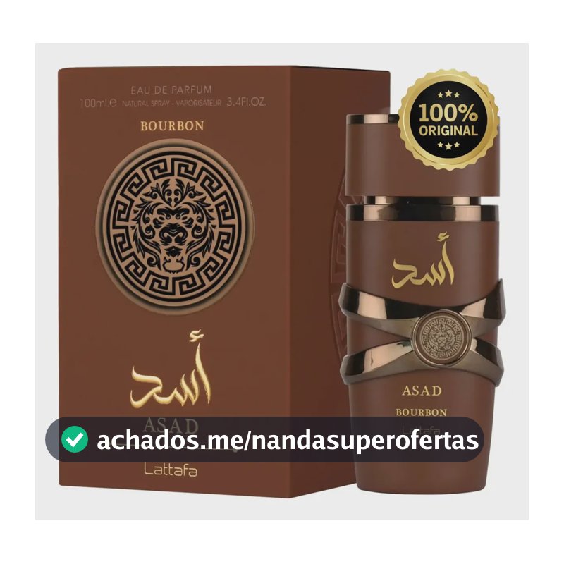 Perfume Árabe Asad Bourbon Lattafa 100ml Masculino